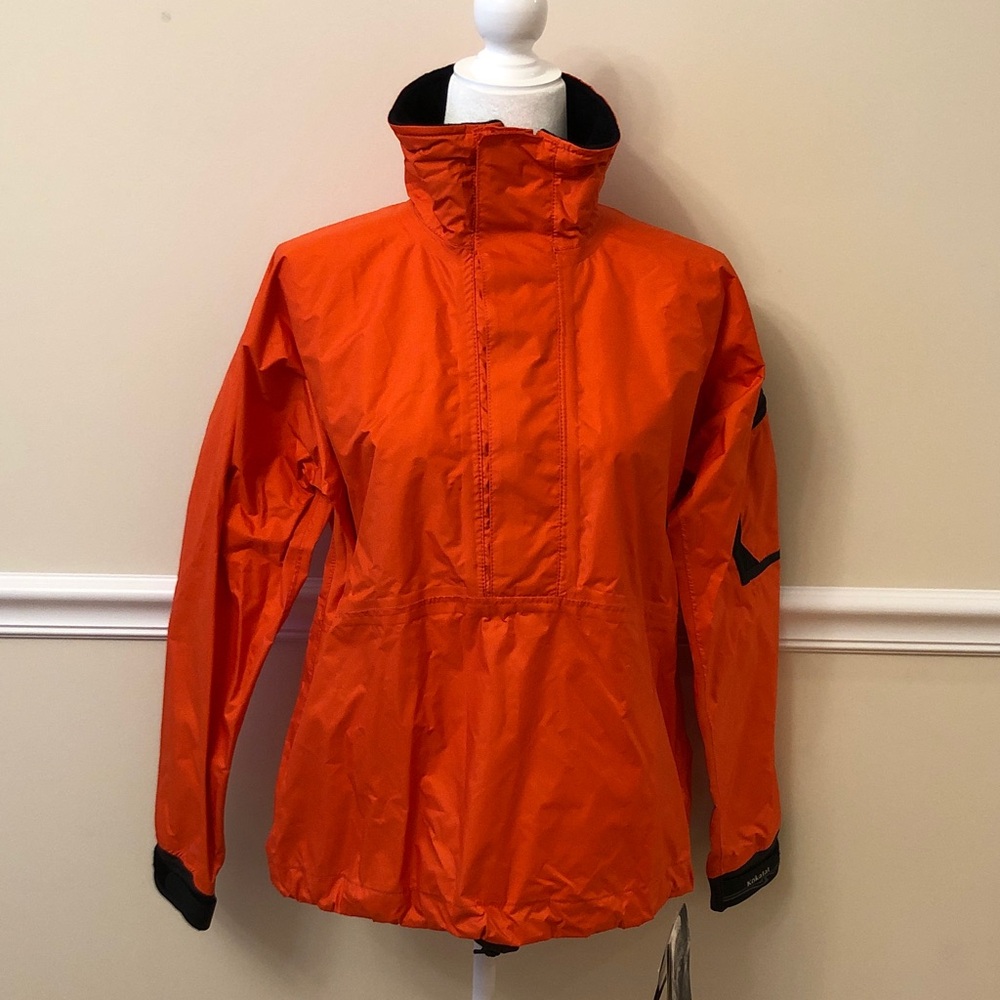 NWT Kokatat Men’s Orange Half Zip Anorak Paddlers Jacket 100% Nylon Size Small